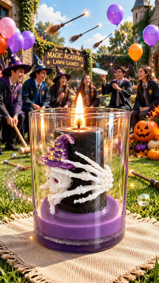 Witch Skull Candle