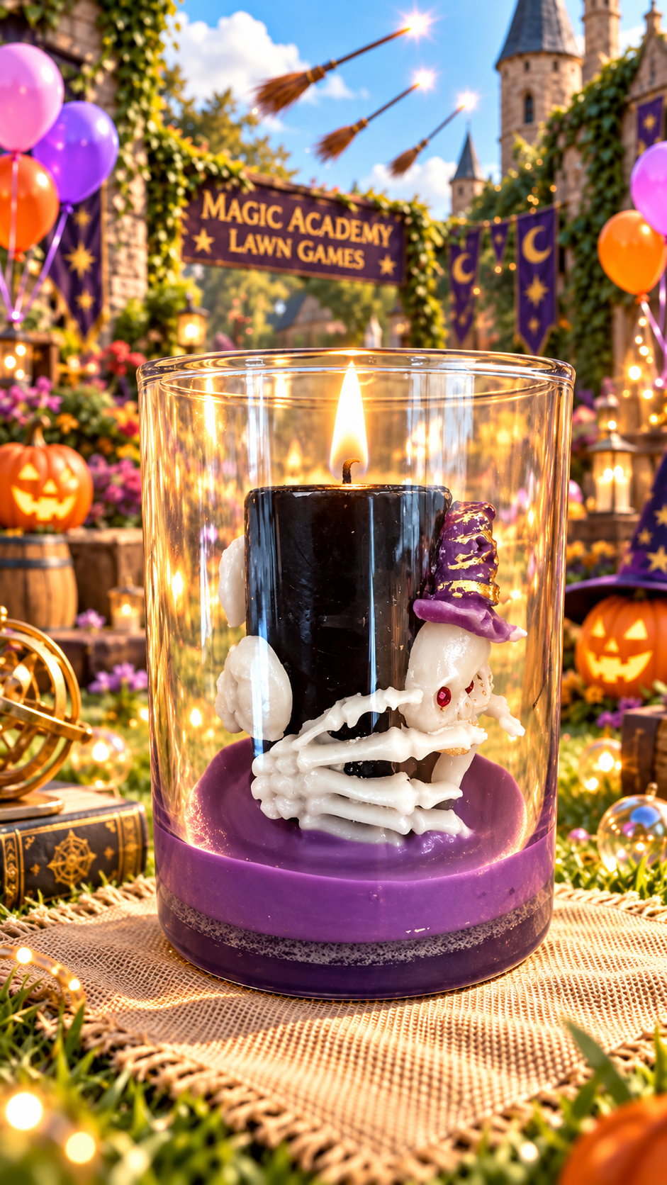 Witch Skull Candle