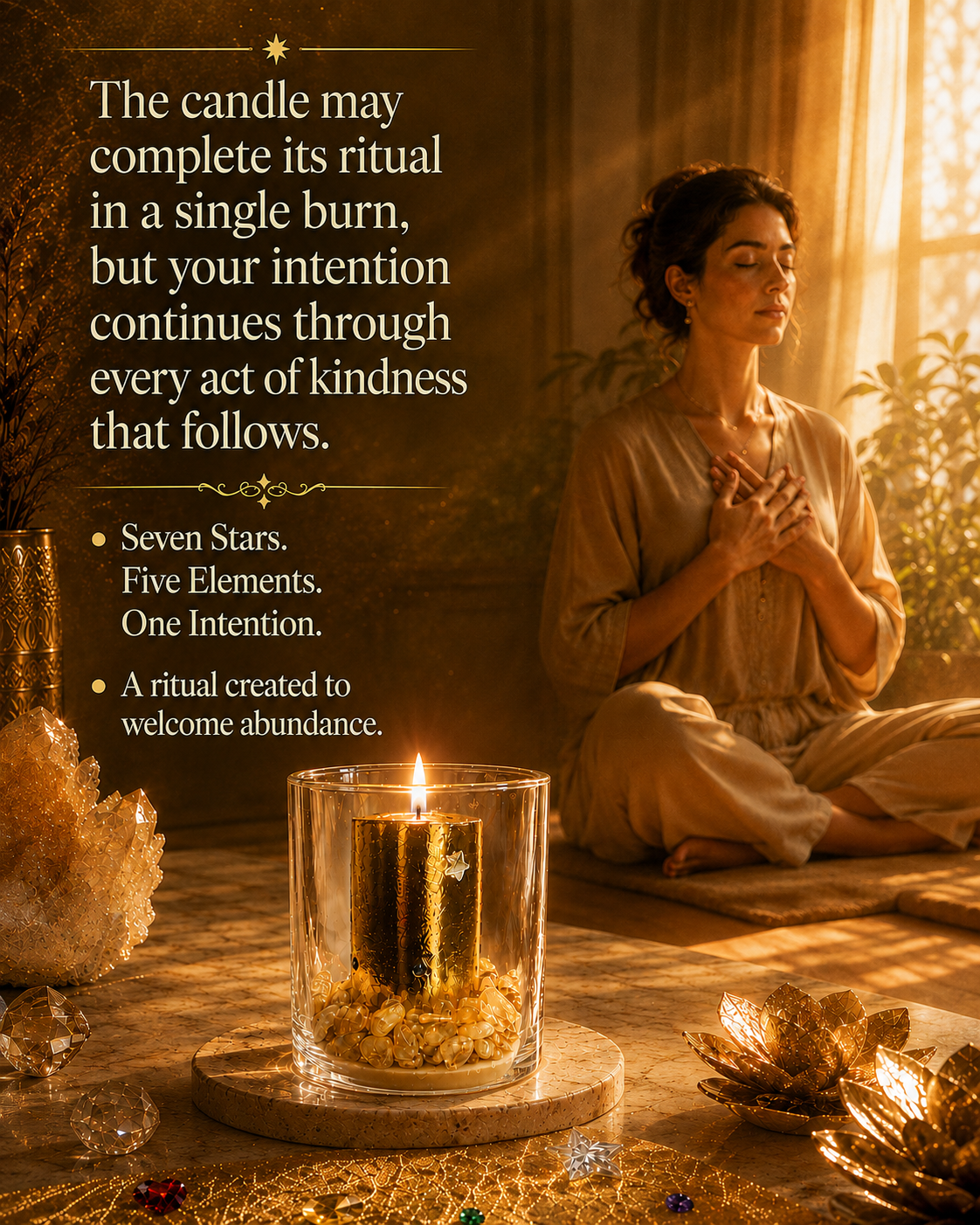 Wealth Candle — Seven Stars & Five Elements Ritual