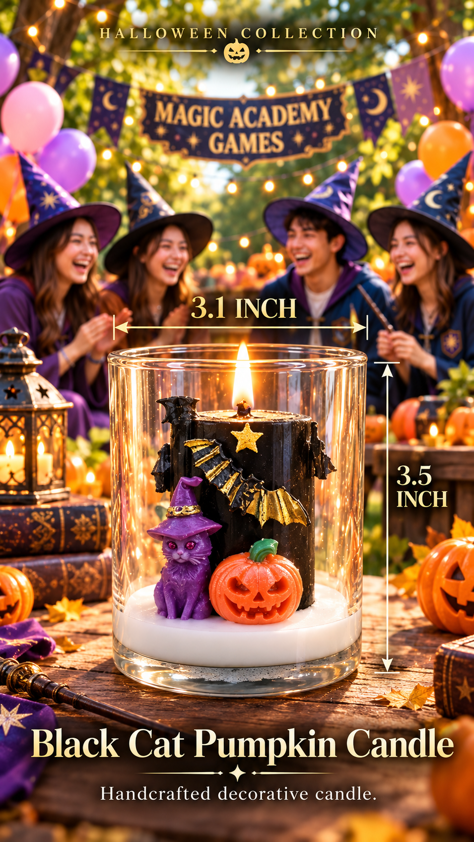 Witch Cat Candle