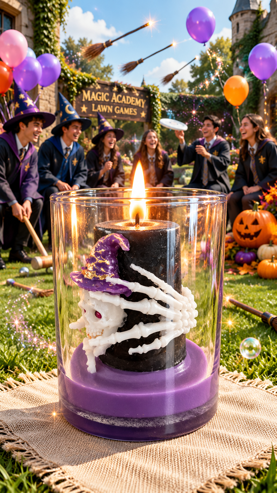 Witch Skull Candle