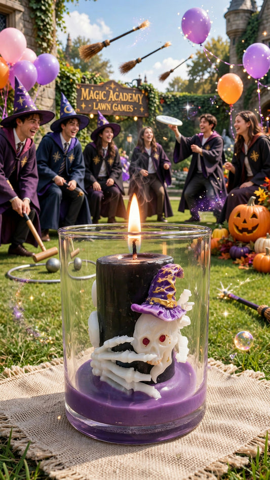 Witch Skull Candle